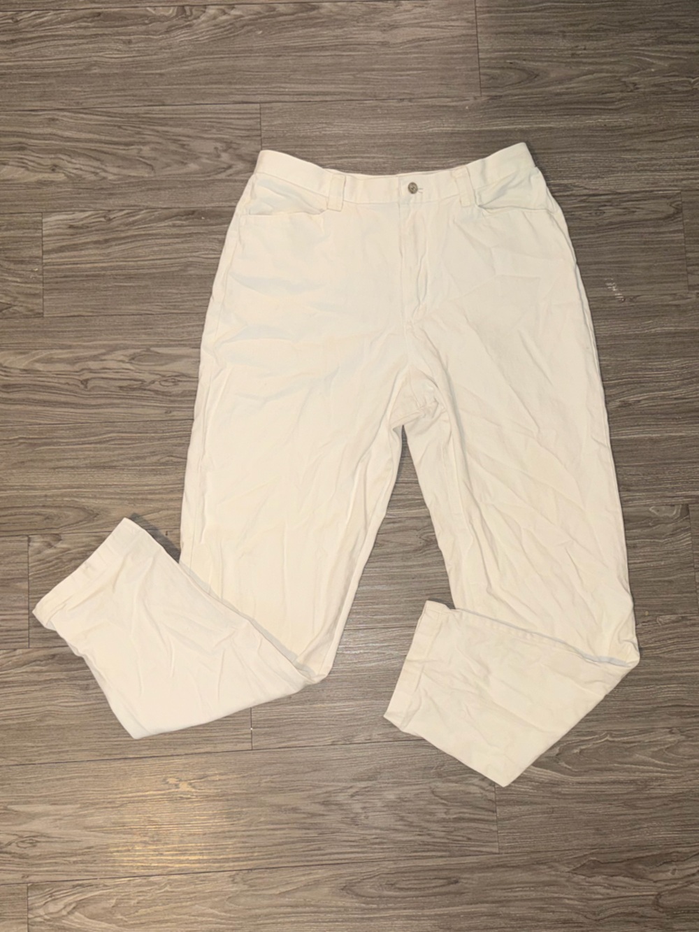 Lee Straight Leg Dress Pants White Women’s Sz 14 Long Trousers Slacks